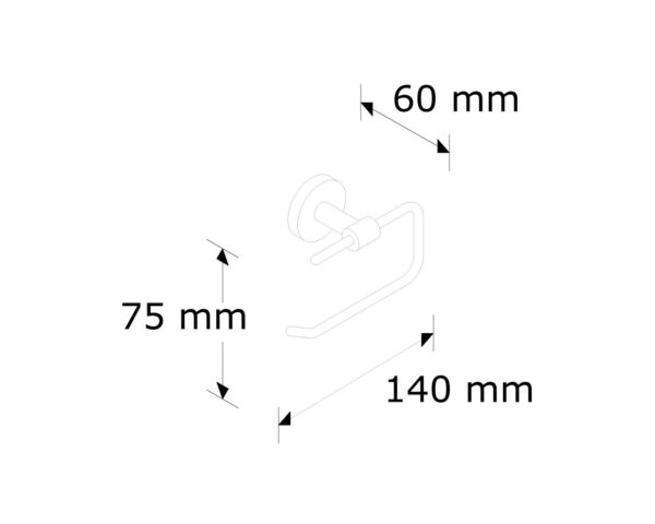 Uchwyt na papier toaletowy odkryty Uchwyt na papier toaletowy odkryty