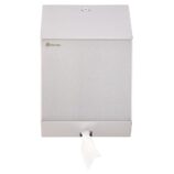 Pojemnik na ręczniki papierowe w rolach lub papier toaletowy w systemie listkowym MERIDA STELLA MINI, stal matowa