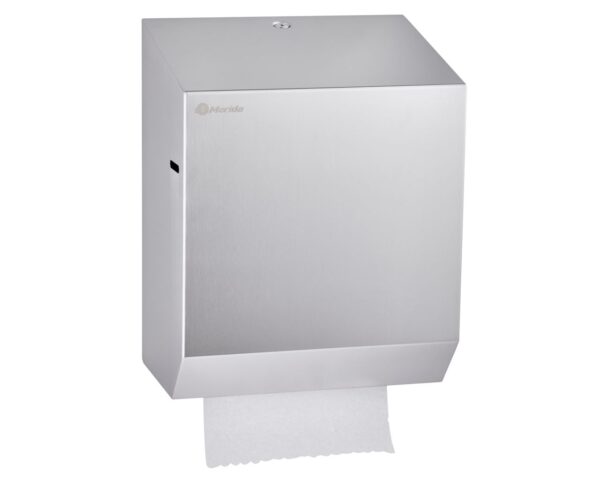 Mechaniczny podajnik ręczników papierowych w rolach MERIDA STELLA AUTOMATIC MAXI, stal matowa Mechaniczny podajnik ręczników papierowych w rolach MERIDA STELLA AUTOMATIC MAXI, stal matowa