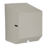 Pojemnik na ręczniki papierowe w rolach lub papier toaletowy w systemie listkowym MERIDA STELLA STONE GREY LINE MINI, szary kamienny