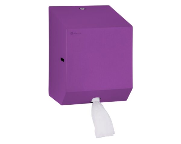 Pojemnik na ręczniki papierowe w rolach lub papier toaletowy w systemie listkowym MERIDA STELLA VIOLET LINE MINI, fioletowy Pojemnik na ręczniki papierowe w rolach lub papier toaletowy w systemie listkowym MERIDA STELLA VIOLET LINE MINI, fioletowy