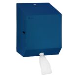 Pojemnik na ręczniki papierowe w rolach lub papier toaletowy w systemie listkowym MERIDA STELLA BLUE LINE MINI, niebieski