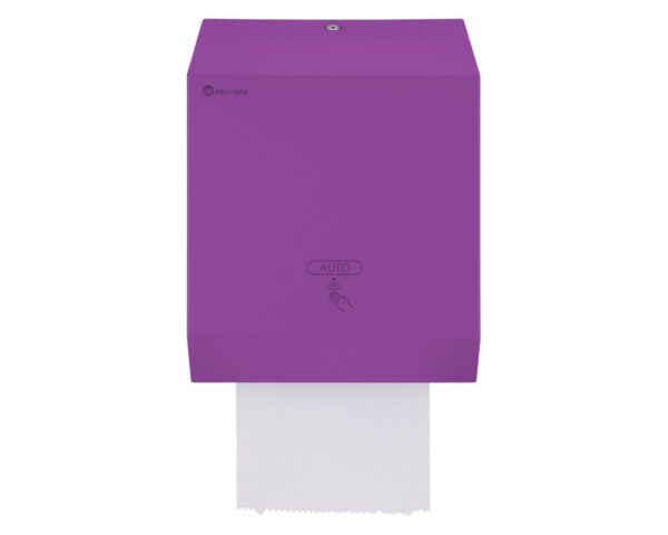Automatyczny bezdotykowy podajnik ręczników papierowych w rolach MERIDA STELLA VIOLET LINE AUTOMATIC MAXI, fioletowy Automatyczny bezdotykowy podajnik ręczników papierowych w rolach MERIDA STELLA VIOLET LINE AUTOMATIC MAXI, fioletowy
