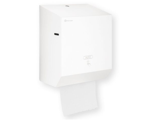 Automatyczny bezdotykowy podajnik ręczników papierowych w rolach MERIDA STELLA WHITE LINE AUTOMATIC MAXI, biały Automatyczny bezdotykowy podajnik ręczników papierowych w rolach MERIDA STELLA WHITE LINE AUTOMATIC MAXI, biały