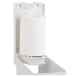 Pojemnik na ręczniki papierowe w rolach MERIDA TOP MINI, tworzywo ABS, biały, okienko niebieskie