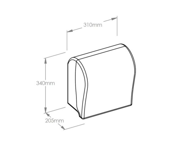 Mechaniczny podajnik ręczników w rolach MERIDA UNIQUE SOLID CUT SILVER SPARK LINE Mechaniczny podajnik ręczników w rolach MERIDA UNIQUE SOLID CUT SILVER SPARK LINE