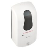 Bezdotykowy automatyczny dozownik płynu dezynfekcyjnego w sprayu MERIDA ONE na jednorazowe wkłady 1000 ml, tworzywo ABS, biały