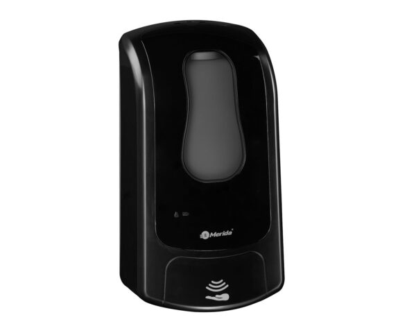 Bezdotykowy automatyczny dozownik mydła w pianie MERIDA ONE na jednorazowe wkłady 1000 g, tworzywo ABS, czarny Bezdotykowy automatyczny dozownik mydła w pianie MERIDA ONE na jednorazowe wkłady 1000 g, tworzywo ABS, czarny
