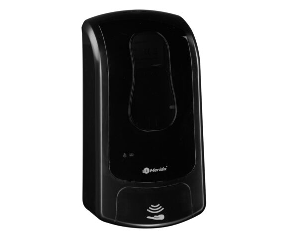 Bezdotykowy automatyczny dozownik mydła w pianie MERIDA ONE na jednorazowe wkłady 1000 g, tworzywo ABS, czarny Bezdotykowy automatyczny dozownik mydła w pianie MERIDA ONE na jednorazowe wkłady 1000 g, tworzywo ABS, czarny