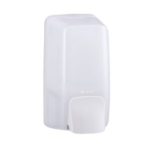 Dozownik mydła w płynie MERIDA HARMONY MINI, pojemność zbiornika 500 ml, tworzywo, biały transparentny
