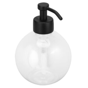 Dozownik mydła z pojemnikiem w kształcie kuli stojący MERIDA STELLA BLACK LINE, pojemność zbiornika 150 ml, czarny