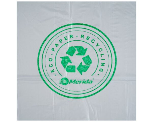 Worki na zużyte ręczniki papierowe, MERIDA ECO PAPER, 60 x 90 cm, pojemność 70 l, paczka 50 szt., BEZBARWNE, LDPE Worki na zużyte ręczniki papierowe, MERIDA ECO PAPER, 60 x 90 cm, pojemność 70 l, paczka 50 szt., BEZBARWNE, LDPE