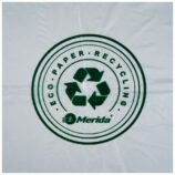 Worki na zużyte ręczniki papierowe, MERIDA ECO PAPER, 115 x 135 cm, pojemność 350 l, paczka 10 szt., BEZBARWNE, LDPE