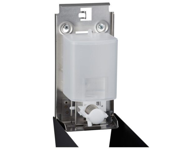 Dozownik mydła w płynie MERIDA STELLA BLACK LINE MINI, pojemność zbiornika 400 ml, czarny Dozownik mydła w płynie MERIDA STELLA BLACK LINE MINI, pojemność zbiornika 400 ml, czarny