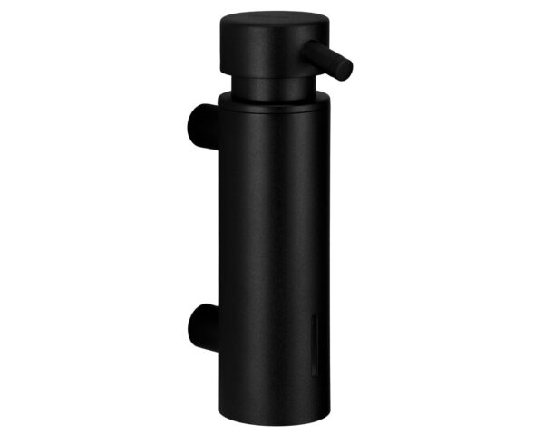 Dozownik mydła w płynie mocowany do ściany MERIDA STELLA BLACK LINE, pojemność zbiornika 300 ml, czarny Dozownik mydła w płynie mocowany do ściany MERIDA STELLA BLACK LINE, pojemność zbiornika 300 ml, czarny
