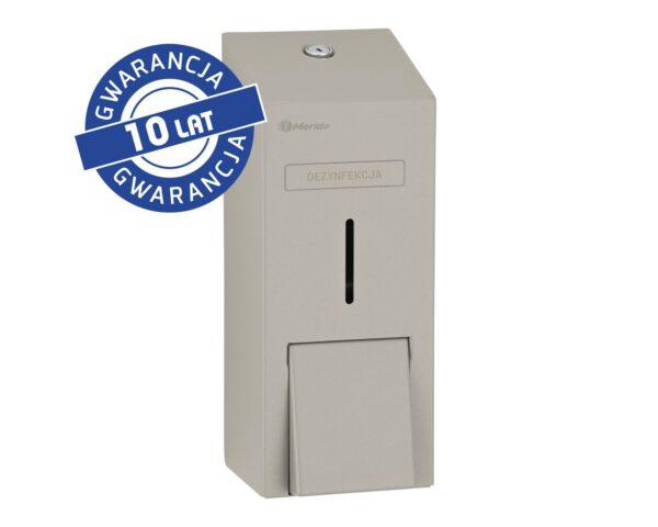 Dozownik płynu dezynfekcyjnego w sprayu MERIDA STELLA STONE GREY LINE, pojemność wkładów 1000 ml, szary kamienny