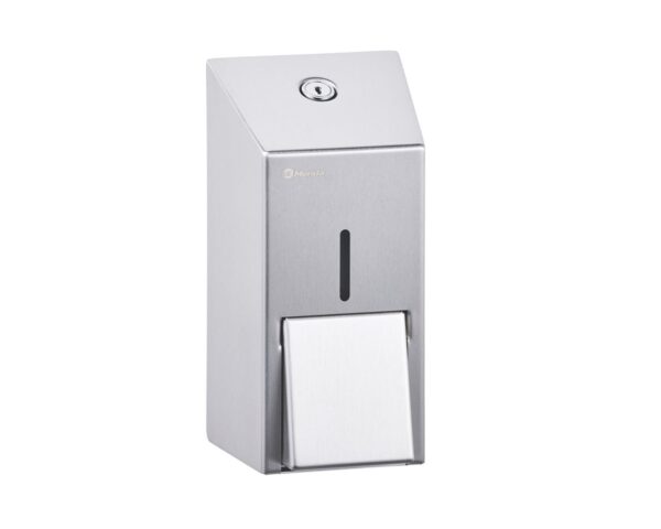 Dozownik mydła w płynie MERIDA STELLA MINI, pojemność zbiornika 400 ml, stal matowa Dozownik mydła w płynie MERIDA STELLA MINI, pojemność zbiornika 400 ml, stal matowa