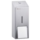 Dozownik mydła w płynie MERIDA STELLA MAXI, pojemność zbiornika 800 ml, stal matowa