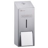 Dozownik płynu dezynfekcyjnego na jednorazowe wkłady 1000 ml MERIDA STELLA, stal matowa