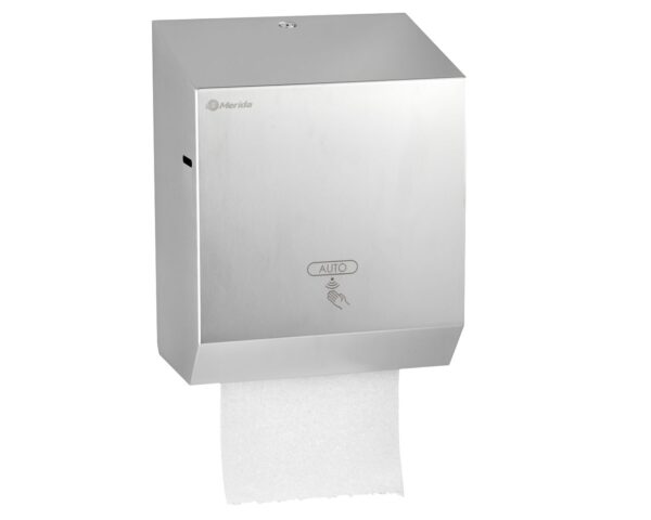Automatyczny bezdotykowy podajnik ręczników papierowych w rolach MERIDA STELLA Anti-FingerPrint AUTOMATIC MAXI, stal matowa z powłoką AFP Automatyczny bezdotykowy podajnik ręczników papierowych w rolach MERIDA STELLA Anti-FingerPrint AUTOMATIC MAXI, stal matowa z powłoką AFP