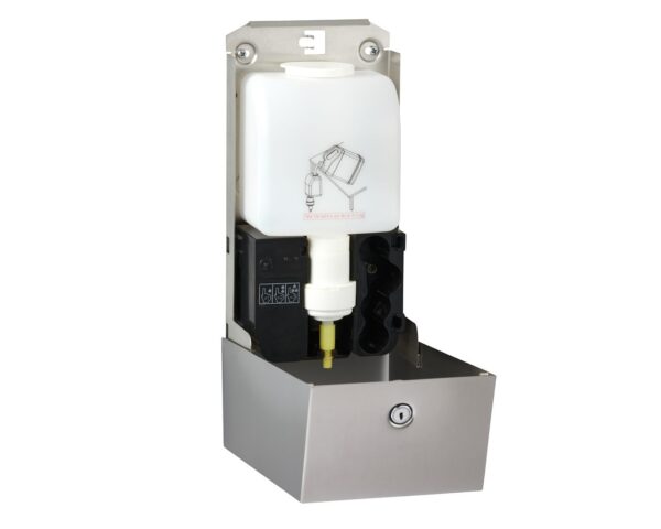 Bezdotykowy automatyczny dozownik mydła w płynie MERIDA STELLA AUTOMATIC Anti-FingerPrint, pojemność zbiornika 1000 ml, stal matowa z powłoką AFP Bezdotykowy automatyczny dozownik mydła w płynie MERIDA STELLA AUTOMATIC Anti-FingerPrint, pojemność zbiornika 1000 ml, stal matowa z powłoką AFP