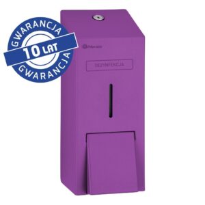 Dozownik płynu dezynfekcyjnego w sprayu MERIDA STELLA VIOLET LINE, pojemność wkładów 1000 ml , fioletowy