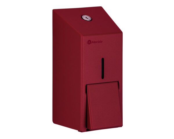 Dozownik mydła w płynie MERIDA STELLA RED LINE MINI, pojemność zbiornika 400 ml, czerwony Dozownik mydła w płynie MERIDA STELLA RED LINE MINI, pojemność zbiornika 400 ml, czerwony