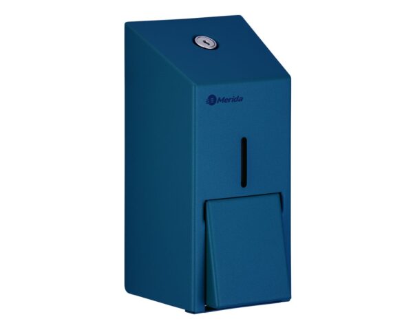 Dozownik mydła w płynie MERIDA STELLA BLUE LINE MINI, pojemność zbiornika 400 ml, niebieski Dozownik mydła w płynie MERIDA STELLA BLUE LINE MINI, pojemność zbiornika 400 ml, niebieski