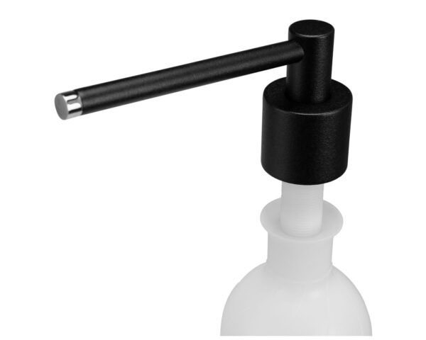 Dozownik mydła w płynie blatowy WALEC, pojemność zbiornika 1000 ml, czarny Dozownik mydła w płynie blatowy WALEC, pojemność zbiornika 1000 ml, czarny