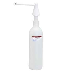 Dozownik mydła w płynie blatowy STOŻEK, pojemność zbiornika 1000 ml, biały