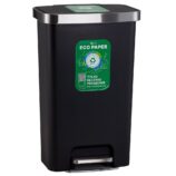 Kosz pedałowy MERIDA ECO PAPER, pojemność 50 l, tworzywo sztuczne, czarny