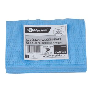 Czyściwo włókninowe w listkach, NIEBIESKIE, 25 x 40 cm, paczka 20 szt.