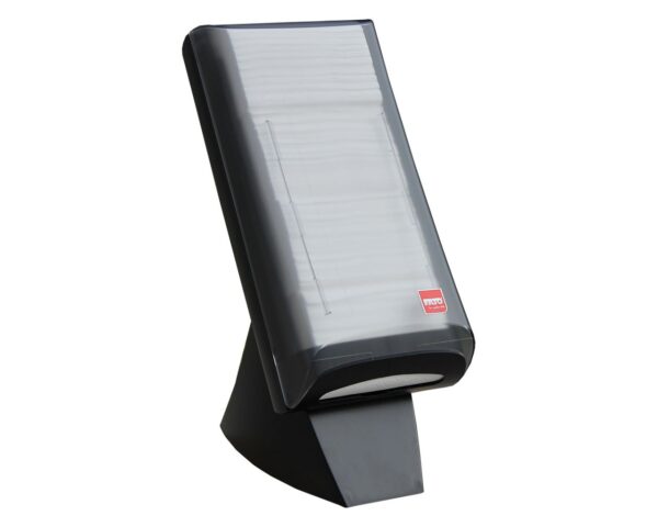 Pojemnik na serwetki gastronomiczne, czarny, tworzywo sztuczne, duży, nablatowy ze stojakiem Pojemnik na serwetki gastronomiczne, czarny, tworzywo sztuczne, duży, nablatowy ze stojakiem