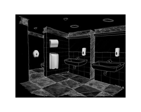 Pojemnik na papier toaletowy w listkach MERIDA UNIQUE GLAMOUR WHITE LINE Pojemnik na papier toaletowy w listkach MERIDA UNIQUE GLAMOUR WHITE LINE