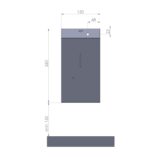 Bezdotykowy automatyczny dozownik mydła w pianie MERIDA STELLA AUTOMATIC STONE GREY LINE na jednorazowe wkłady 1000 g, szary kamienny