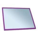 Lustro w ramie metalowej - fioletowej MERIDA STELLA VIOLET LINE, 50 x 60 cm