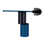 Szczotka do WC z uchwytem mocowanym do ściany, tuba krótka, MERIDA STELLA BLUE LINE, niebieska