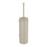 Szczotka do WC z uchwytem mocowanym do ściany, tuba z przykrywką, MERIDA STELLA SILK GREY LINE, szara jedwabista