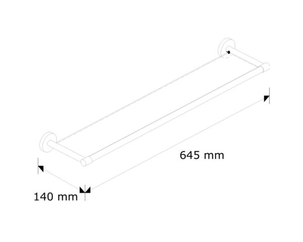Półka szklana L600 Półka szklana L600