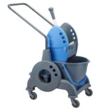 Wózek jednowiadrowy 15 l z kuwetą 8 l, niebieska prasa