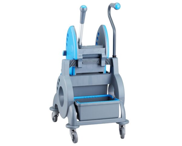 Wózek jednowiadrowy 15 l, z kuwetą 8 l, z prostą rączką, niebieski Wózek jednowiadrowy 15 l, z kuwetą 8 l, z prostą rączką, niebieski