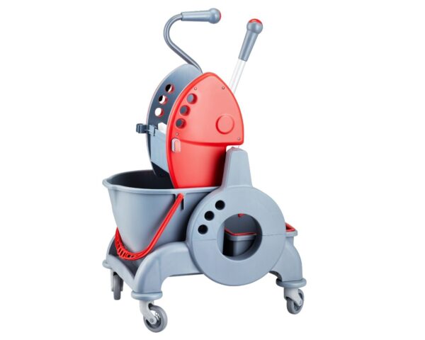 Wózek jednowiadrowy 15 l, z kuwetą 8 l, z prostą rączką, czerwony Wózek jednowiadrowy 15 l, z kuwetą 8 l, z prostą rączką, czerwony