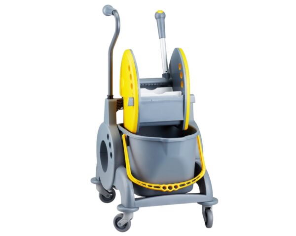 Wózek jednowiadrowy 15 l, z kuwetą 8 l, z prostą rączką, żółty Wózek jednowiadrowy 15 l, z kuwetą 8 l, z prostą rączką, żółty