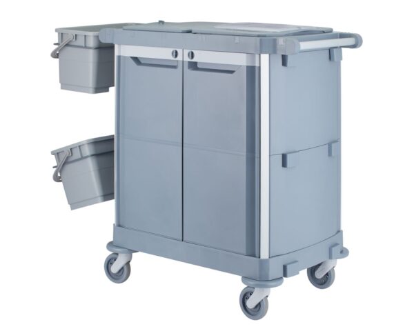 Wózek sprzątający MERIDA OPERA, kuwetowy, szary Wózek sprzątający MERIDA OPERA, kuwetowy, szary