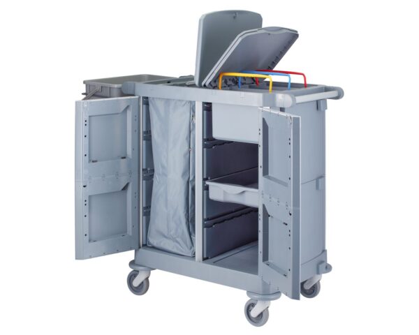 Wózek sprzątający MERIDA OPERA, kuwetowy, szary Wózek sprzątający MERIDA OPERA, kuwetowy, szary