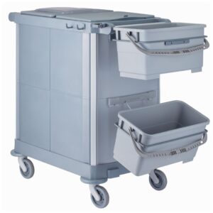 Wózek sprzątający MERIDA OPERA, kuwetowy, szary