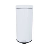 Kosz pedałowy KLASIK o poj. 30 l, metalowy, biały