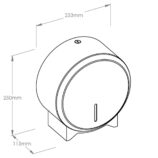 Pojemnik na papier toaletowy MERIDA INOX DESIGN MINI - PINSTRIPE