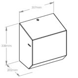 Mechaniczny podajnik ręczników papierowych w rolach MERIDA INOX DESIGN MAXI - HONEYCOMB