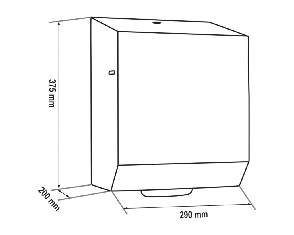 Mechaniczny podajnik ręczników papierowych w rolach MERIDA STELLA AUTOMATIC MAXI, stal matowa